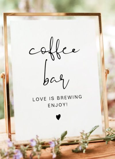 ADELLA Modern Minimalist Coffee Bar Table Sign